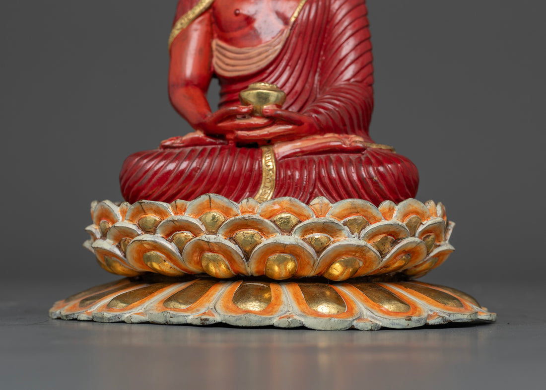 The Radiant Buddha: Symbolism of Amitabha in Red