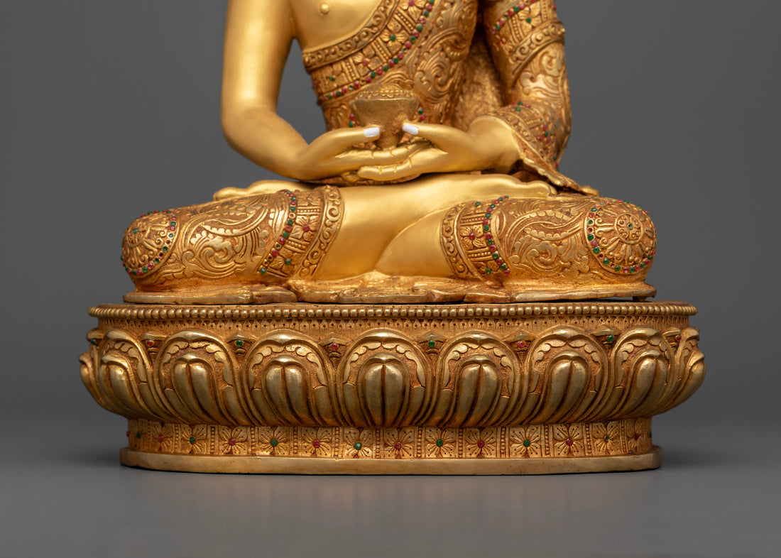 Authentic Gold Gilded Amitabha Buddha for Home’s Spiritual Vibe