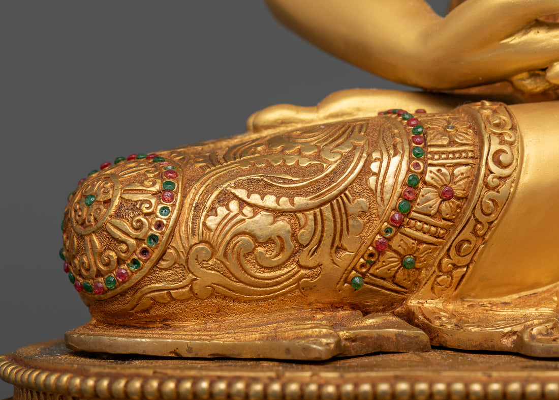 Authentic Gold Gilded Amitabha Buddha for Home’s Spiritual Vibe