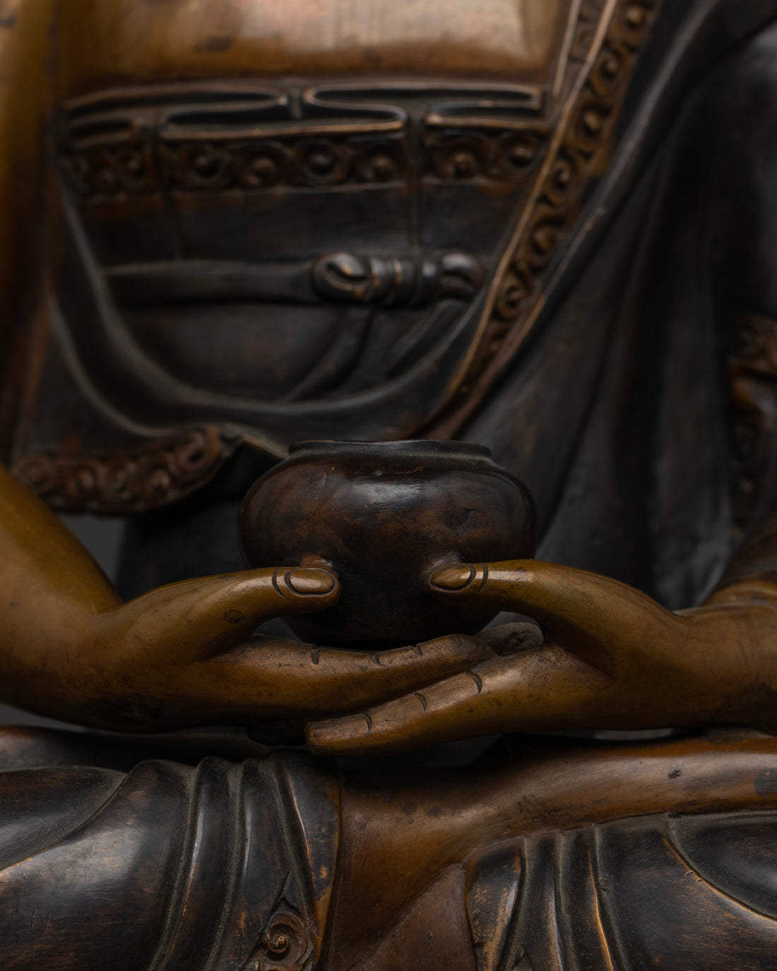 Oxidized Amitabha: Perfect for Meditation Spaces and Zen Gardens