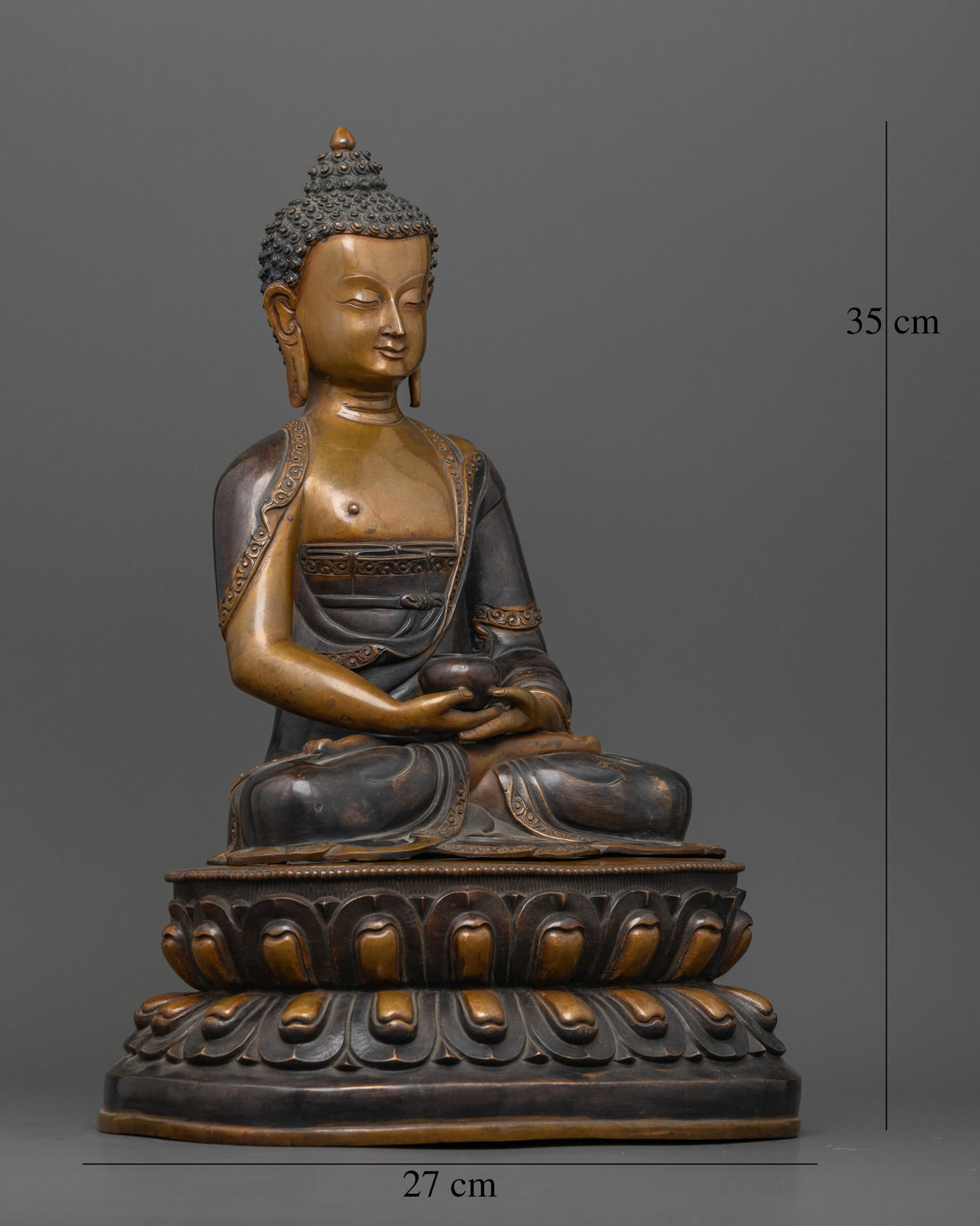 Oxidized Amitabha: Perfect for Meditation Spaces and Zen Gardens