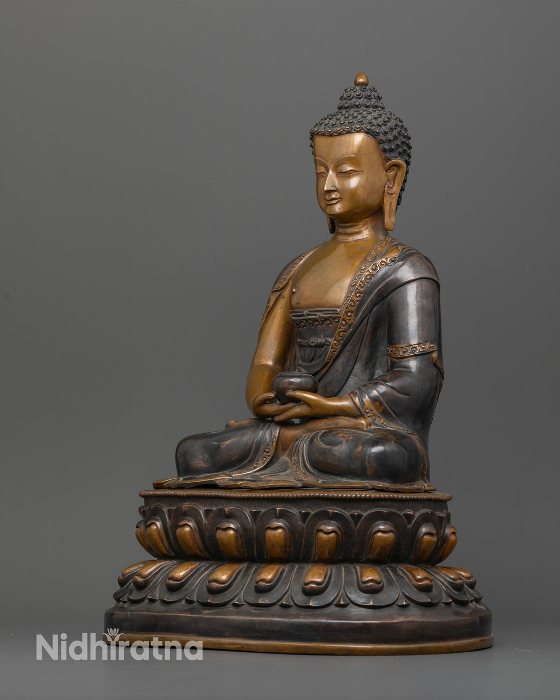 Oxidized Amitabha: Perfect for Meditation Spaces and Zen Gardens