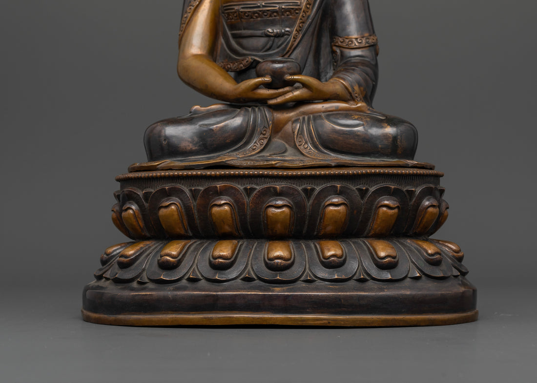 Oxidized Amitabha: Perfect for Meditation Spaces and Zen Gardens