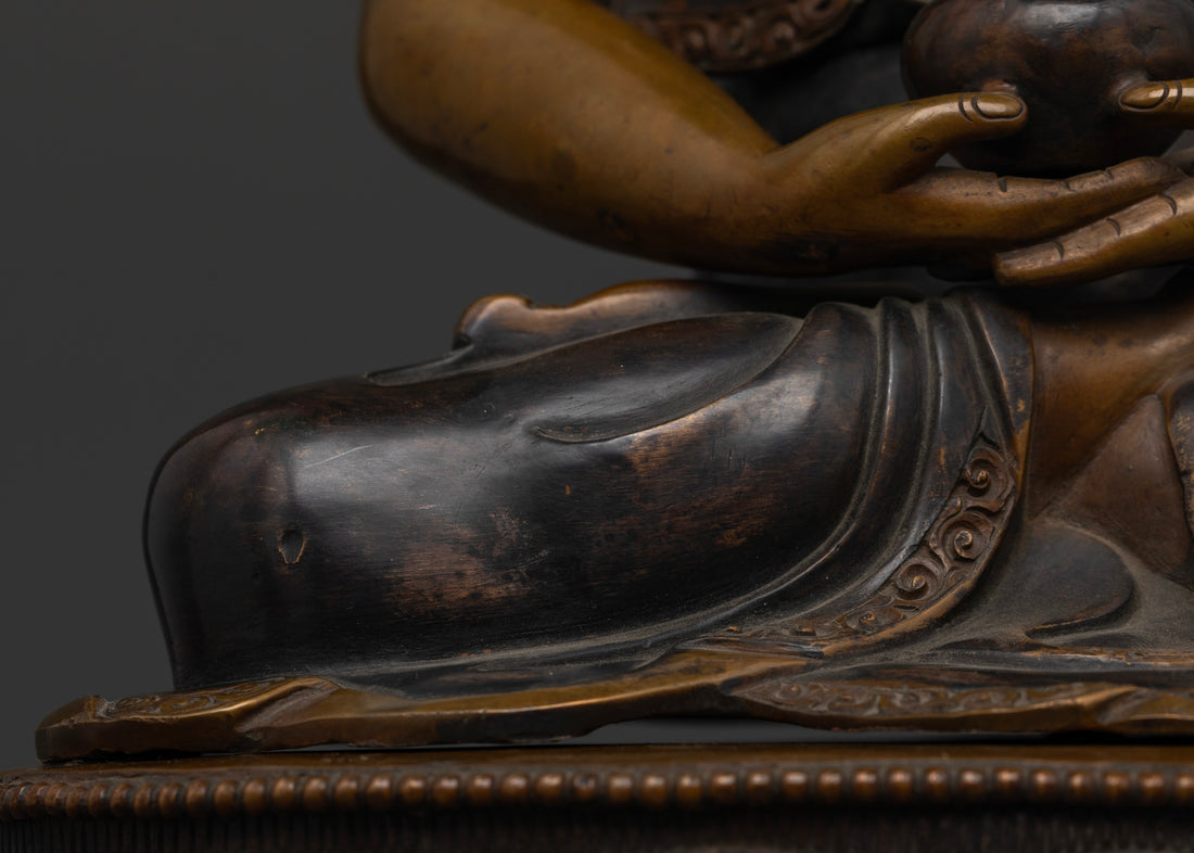 Oxidized Amitabha: Perfect for Meditation Spaces and Zen Gardens