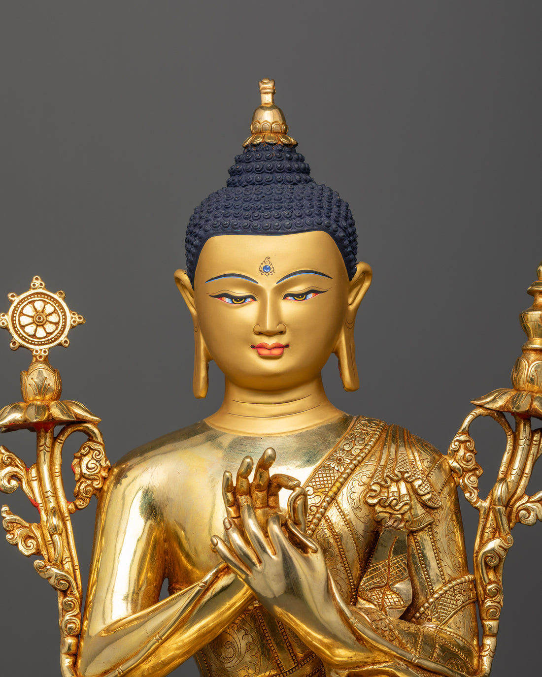 Seated Maitreya Buddha: Spiritual Statue for Meditation and Peace