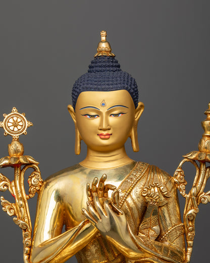 Seated Maitreya Buddha: Spiritual Statue for Meditation and Peace