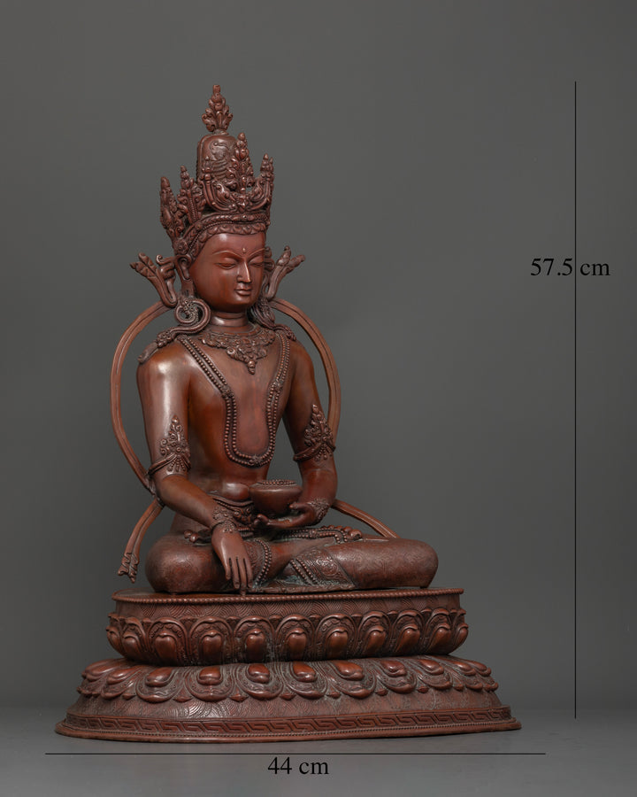 The Crown of Compassion: Buddha Shakyamuni in Antique Oxidized Form