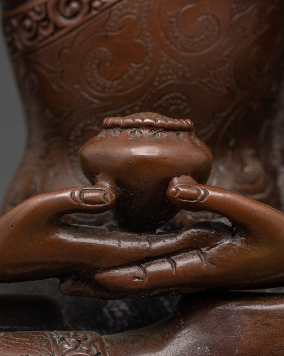 Amitabha Buddha Statue | Handmade Oxidized Copper Art