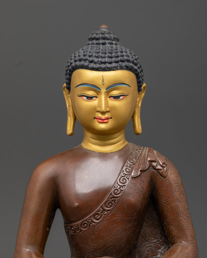 Amitabha Buddha Statue | Handmade Oxidized Copper Art
