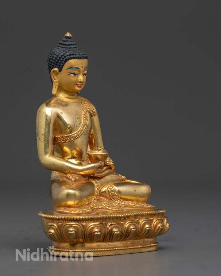 Amitabha Buddha Statue |  24K Gold Gilded Copper