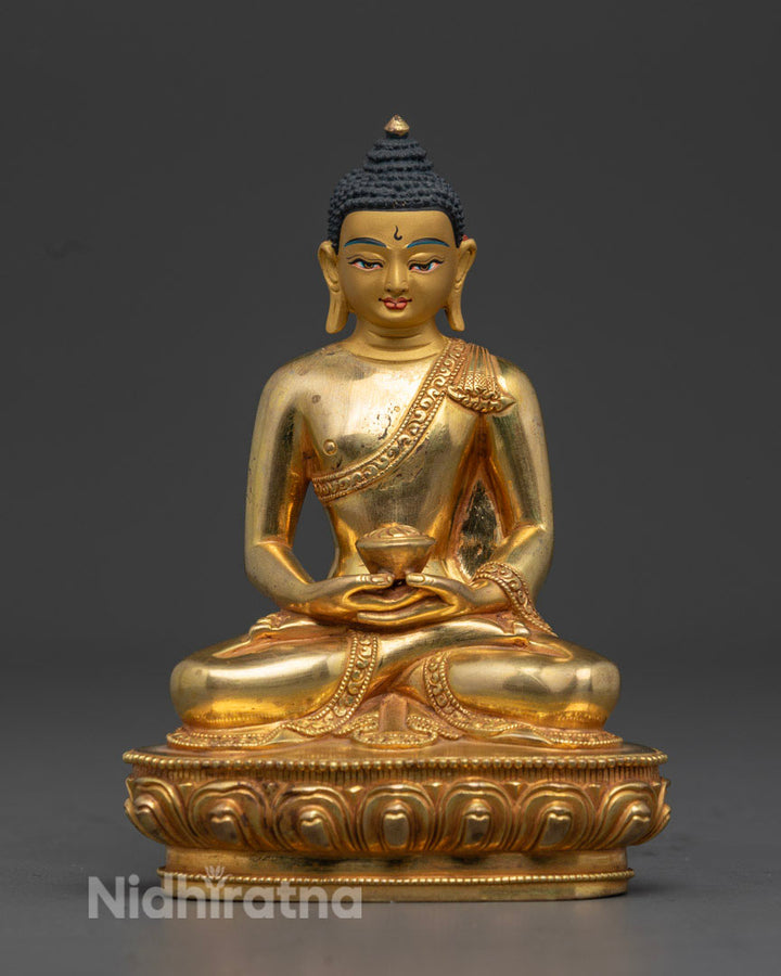 Amitabha Buddha Statue |  24K Gold Gilded Copper