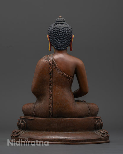 Amitabha Buddha Statue | Handmade Oxidized Copper Art