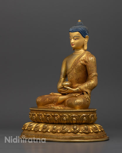 Amitabha Buddha Statue | Handcrafted Art in Copper