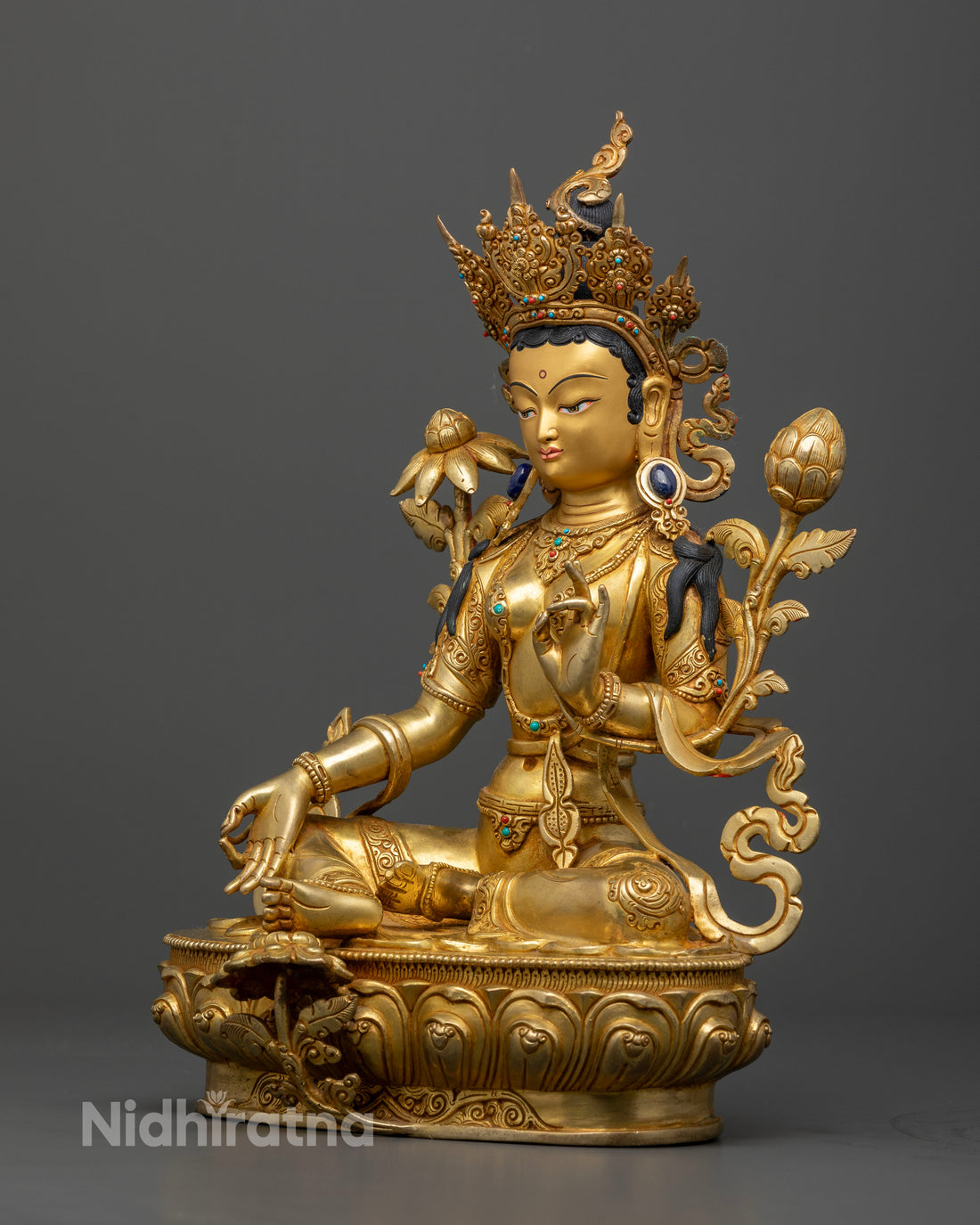 Green Tara (Tara Devi) Sculpture: Invoke Divine Compassion