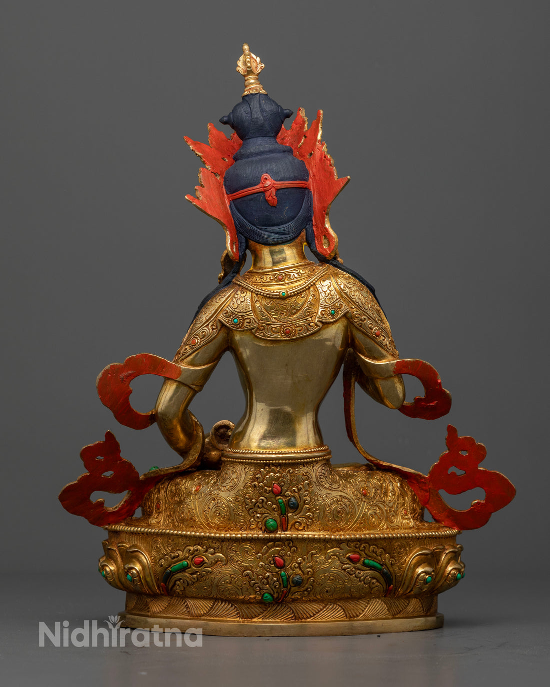 Dorje Sempa Statue in Gleaming Gold: Guardian of Spiritual Transformation