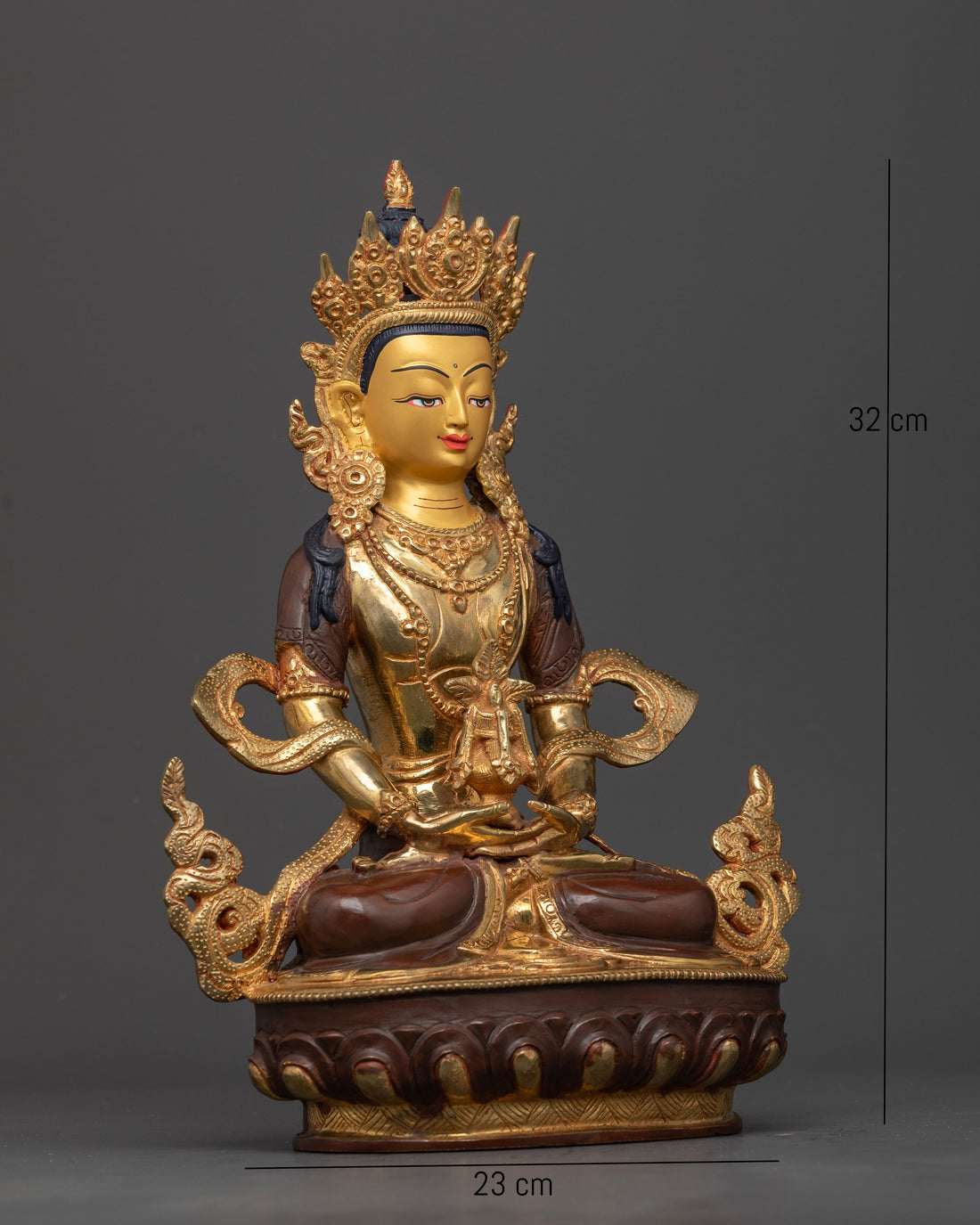 Exquisite Gold and Copper Statue of Amitayus