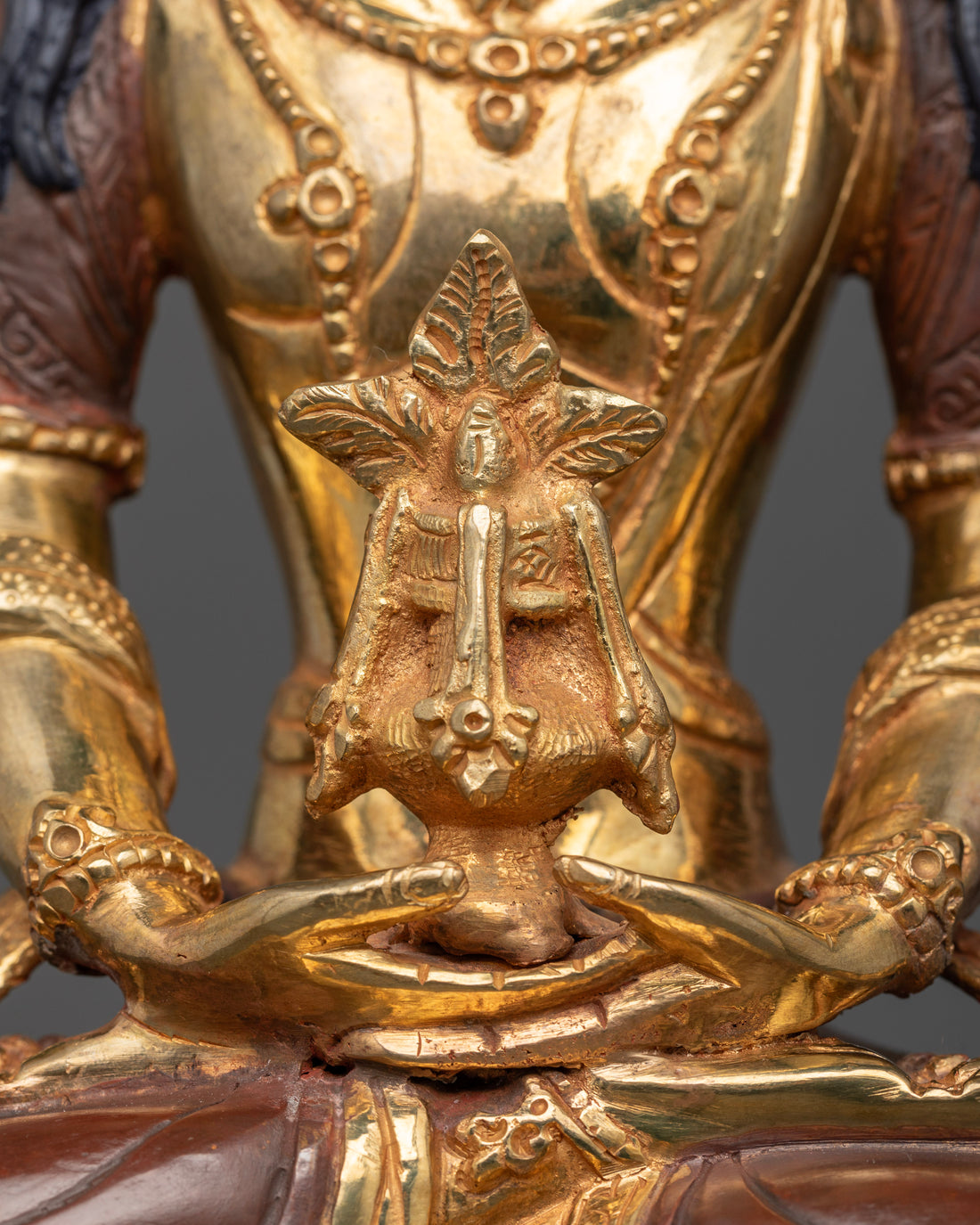 Exquisite Gold and Copper Statue of Amitayus