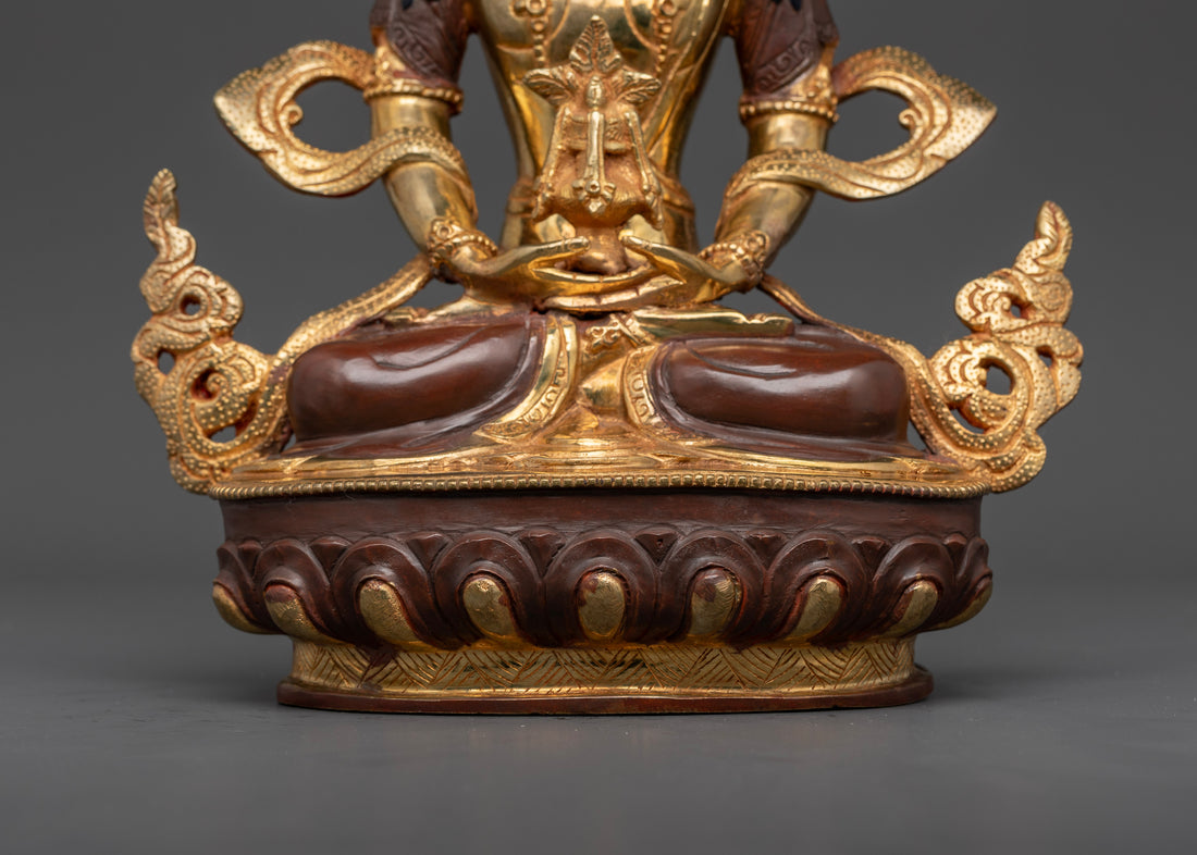 Exquisite Gold and Copper Statue of Amitayus