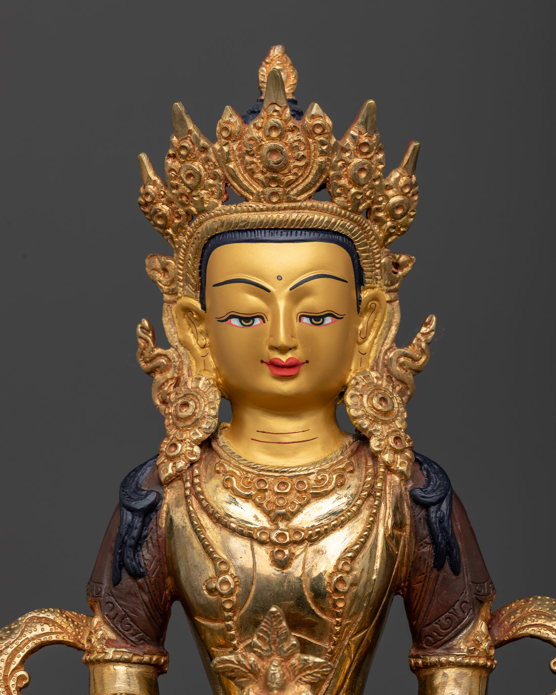 Exquisite Gold and Copper Statue of Amitayus