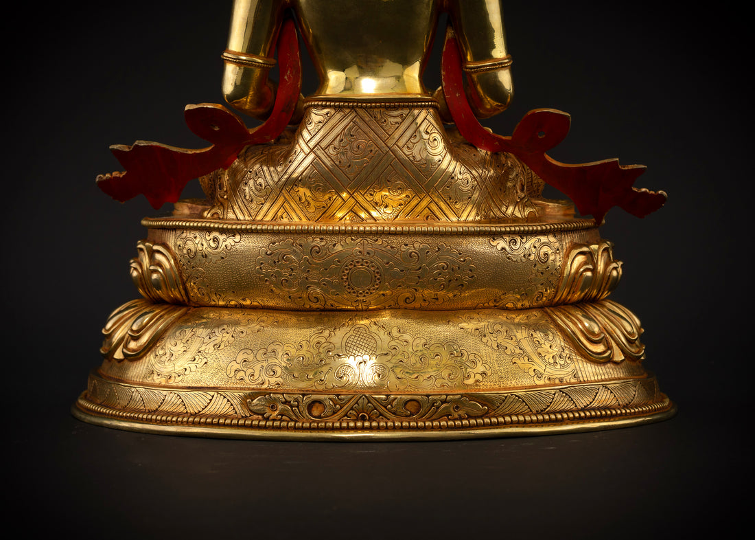 Crowned Amitayus: The Buddha of Infinite Life Statue