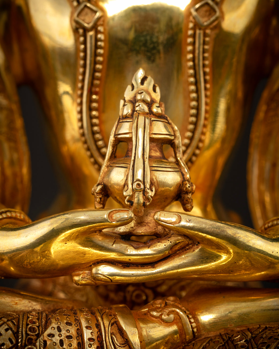 Crowned Amitayus: The Buddha of Infinite Life Statue