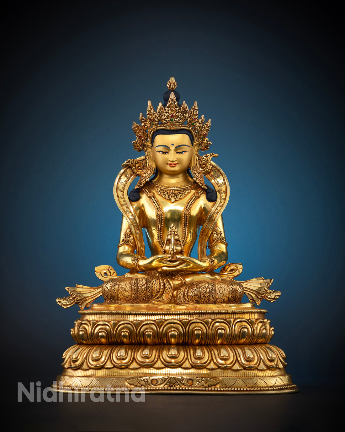 Crowned Amitayus: The Buddha of Infinite Life Statue