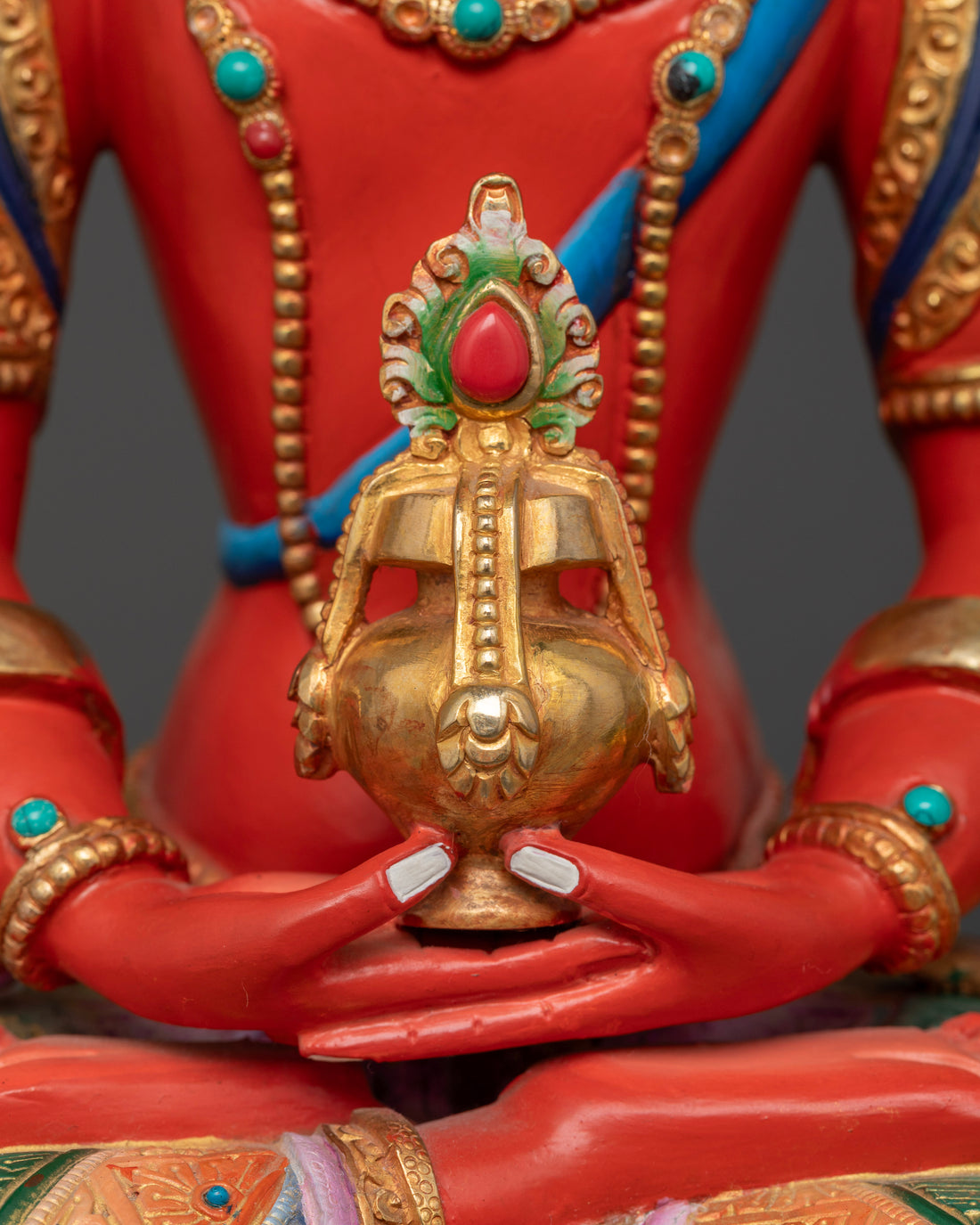 Red Amitayus Statue: Symbol of Longevity and Compassion