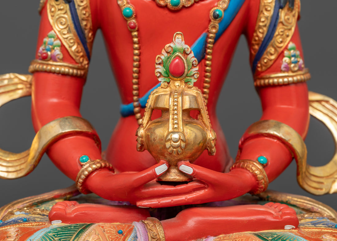 Red Amitayus Statue: Symbol of Longevity and Compassion