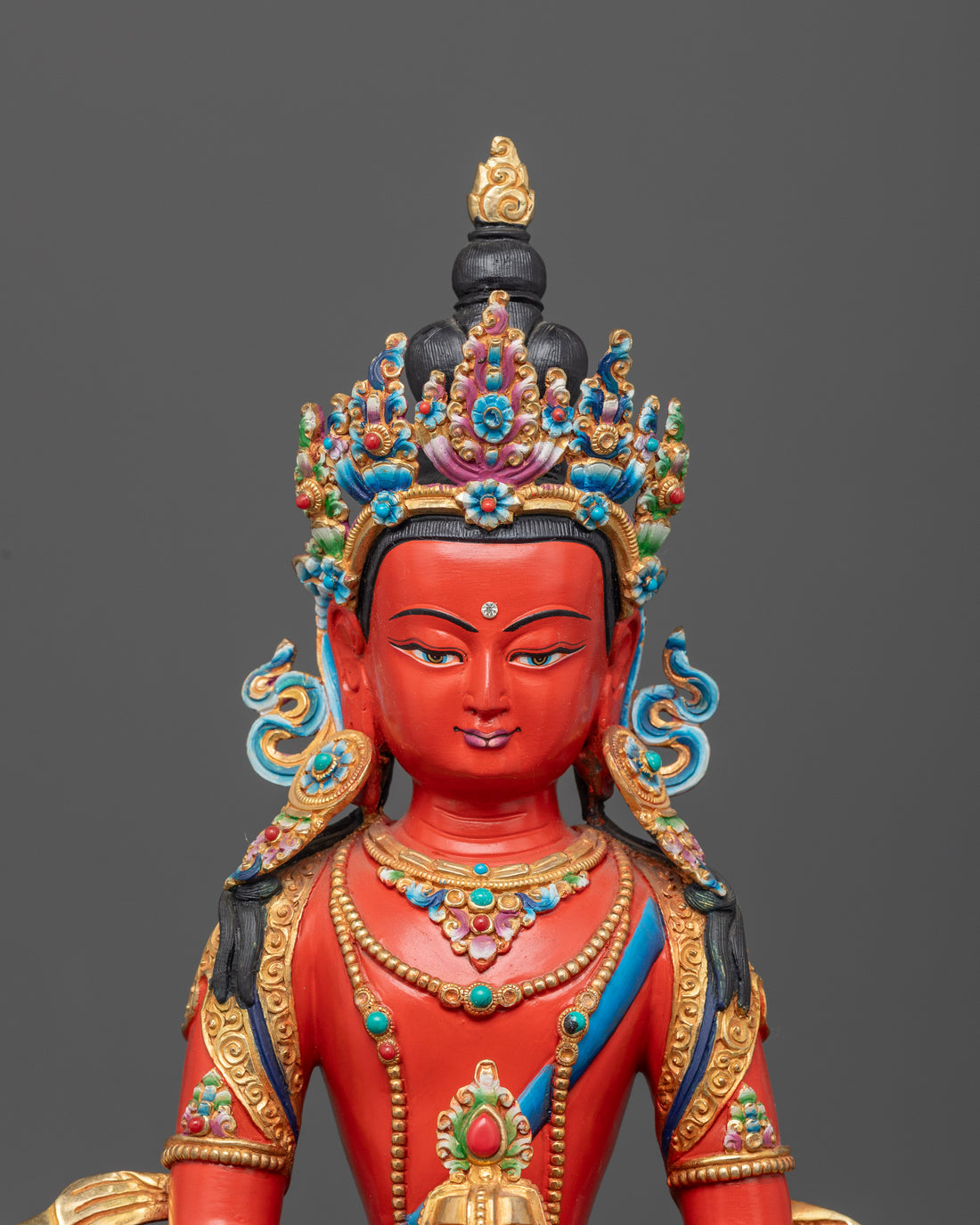 Red Amitayus Statue: Symbol of Longevity and Compassion