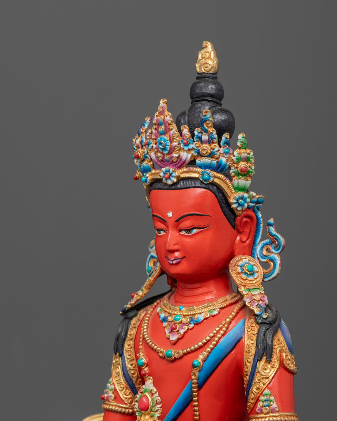 Red Amitayus Statue: Symbol of Longevity and Compassion