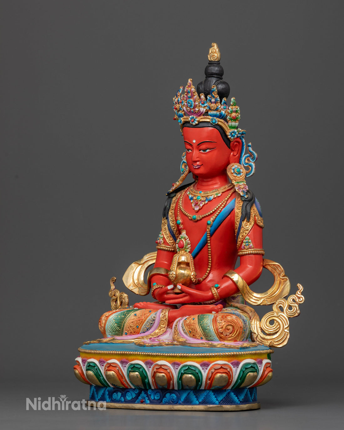 Red Amitayus Statue: Symbol of Longevity and Compassion