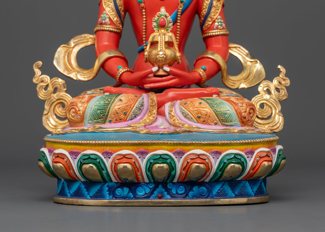 Red Amitayus Statue: Symbol of Longevity and Compassion