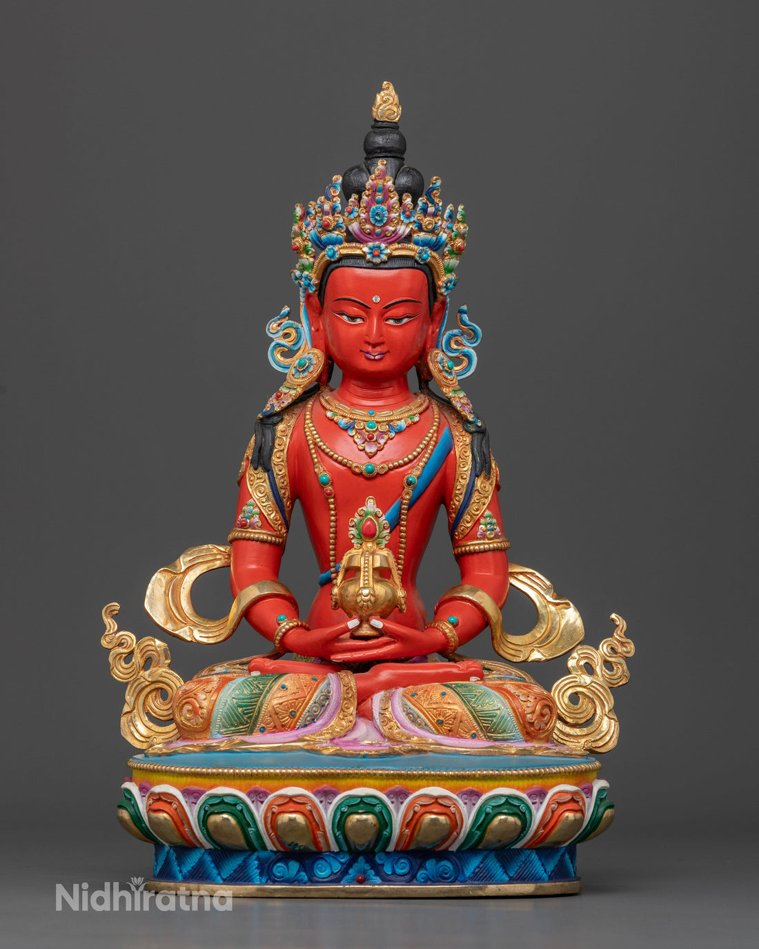 Red Amitayus Statue: Symbol of Longevity and Compassion