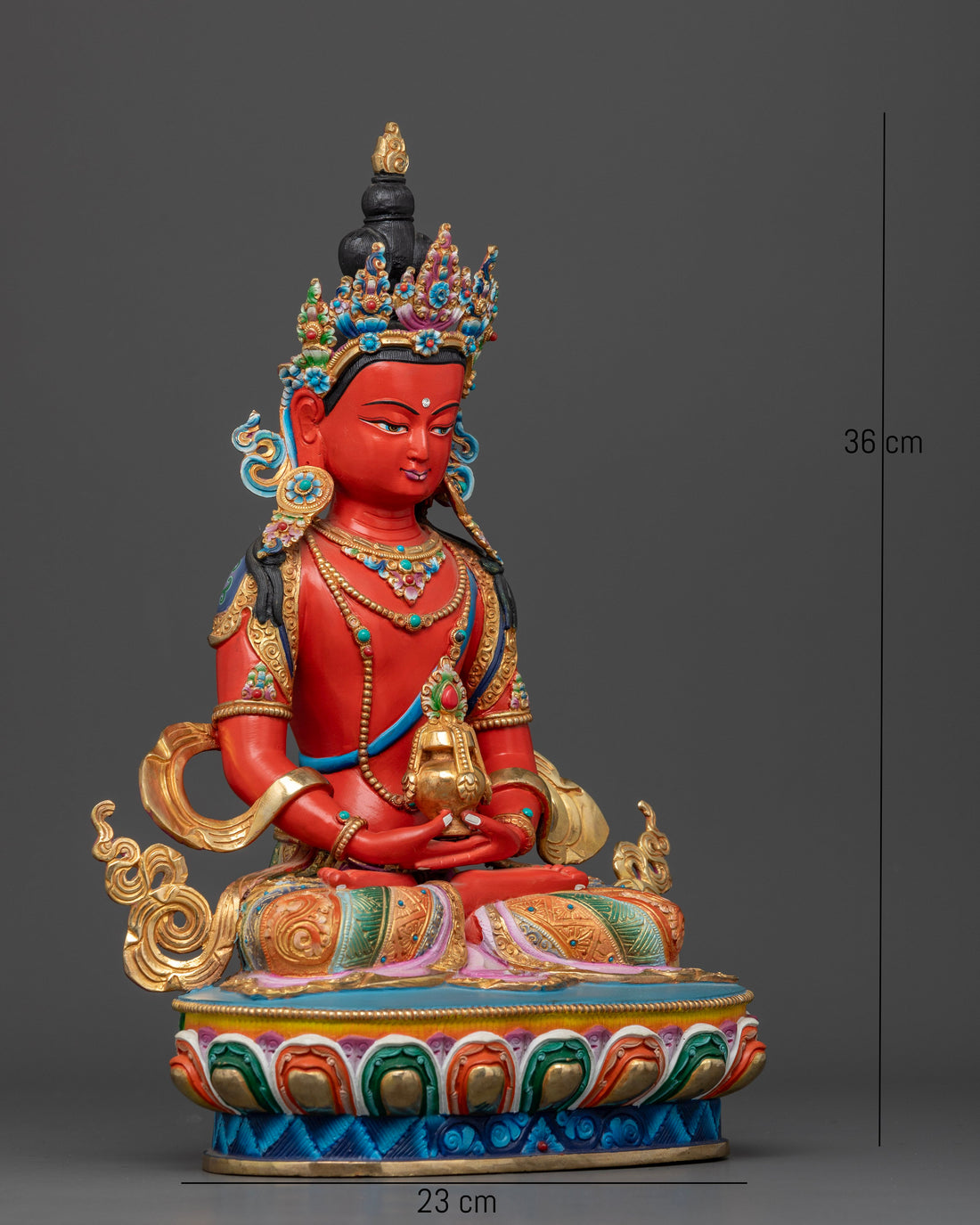 Red Amitayus Statue: Symbol of Longevity and Compassion