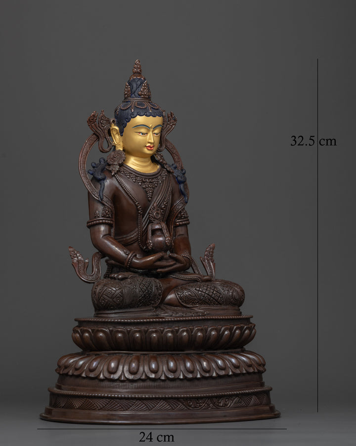 Experience the Serenity of Oxidized Amitayus: Buddha of Infinite Life