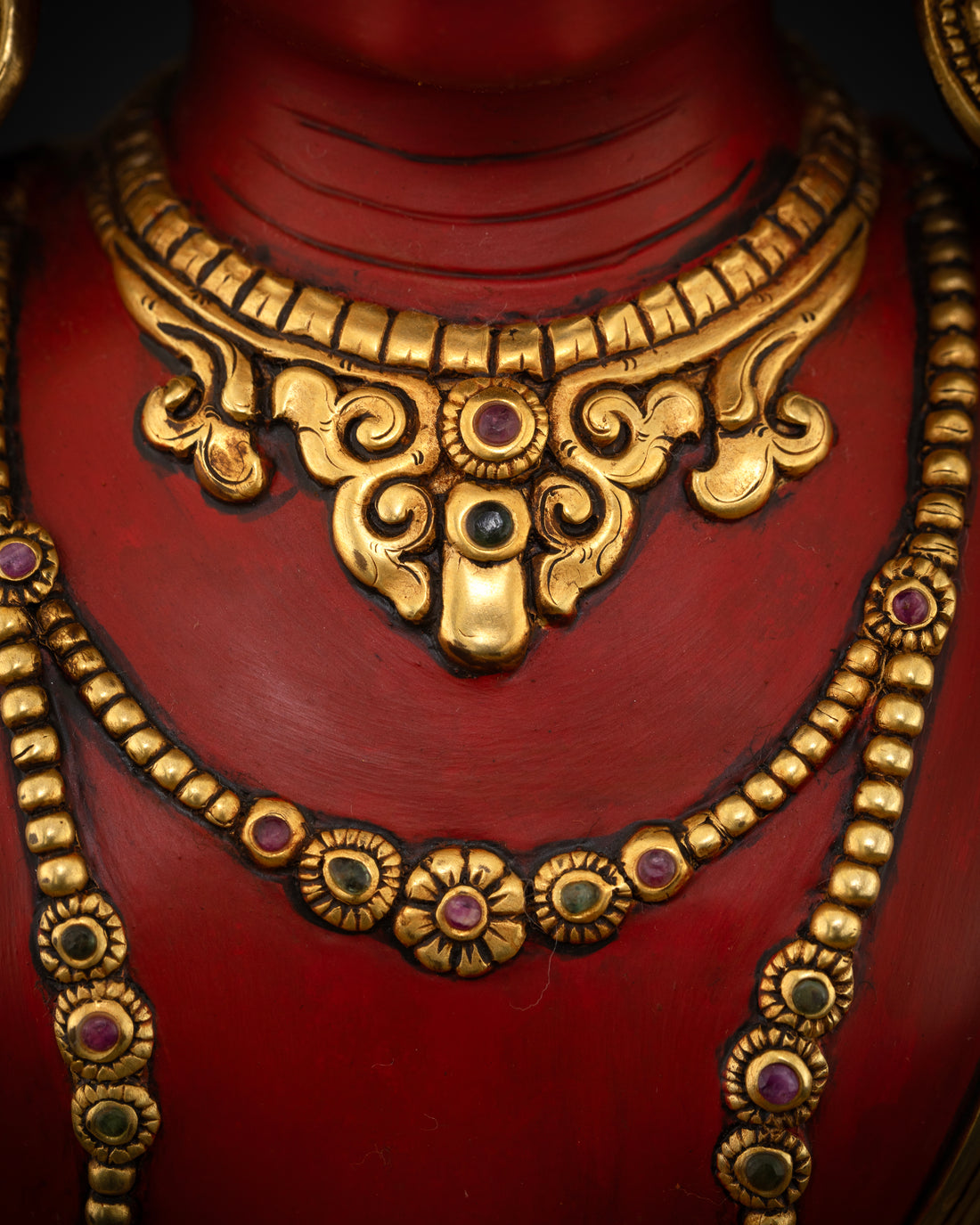 The Red Amitayus: Crafted with Wisdom, Carved with Devotion