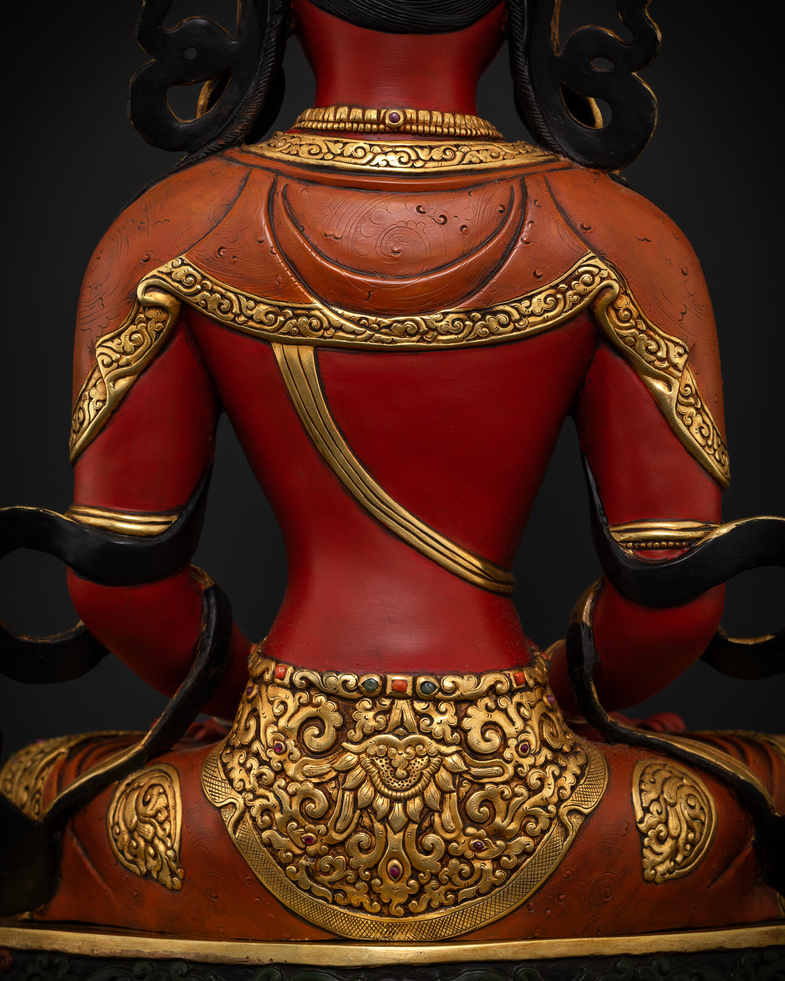 The Red Amitayus: Crafted with Wisdom, Carved with Devotion