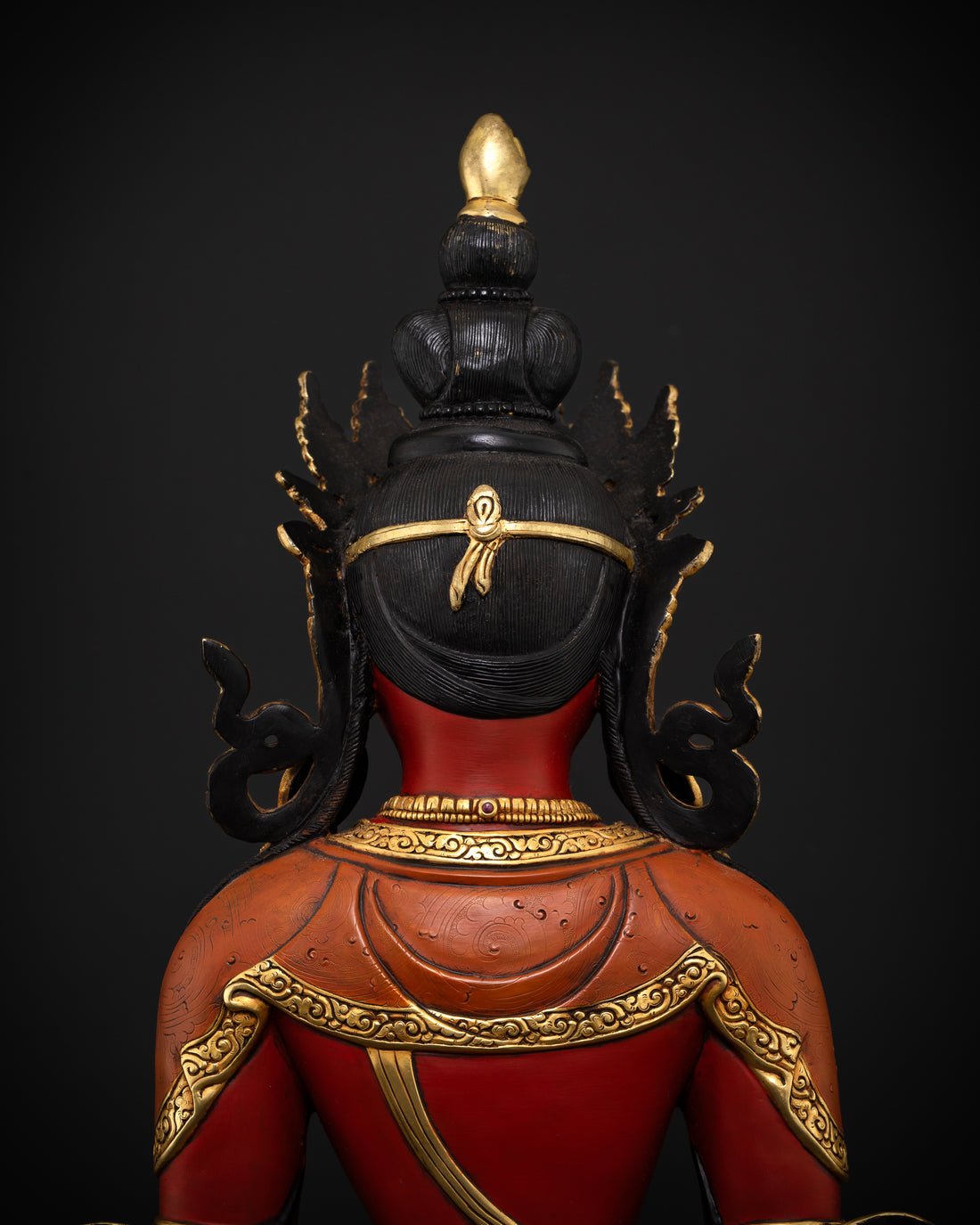 The Red Amitayus: Crafted with Wisdom, Carved with Devotion