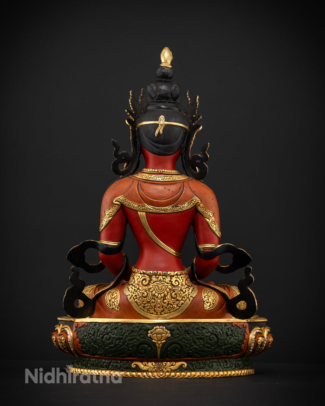 The Red Amitayus: Crafted with Wisdom, Carved with Devotion