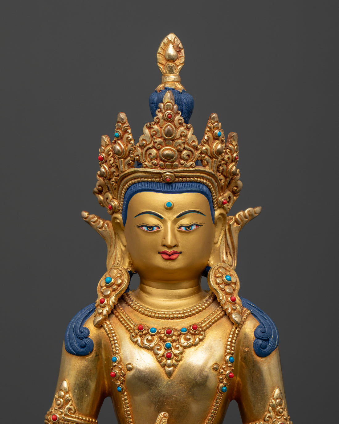 Amitayus Statue: A Blessing for Longevity and Prosperity in Gold