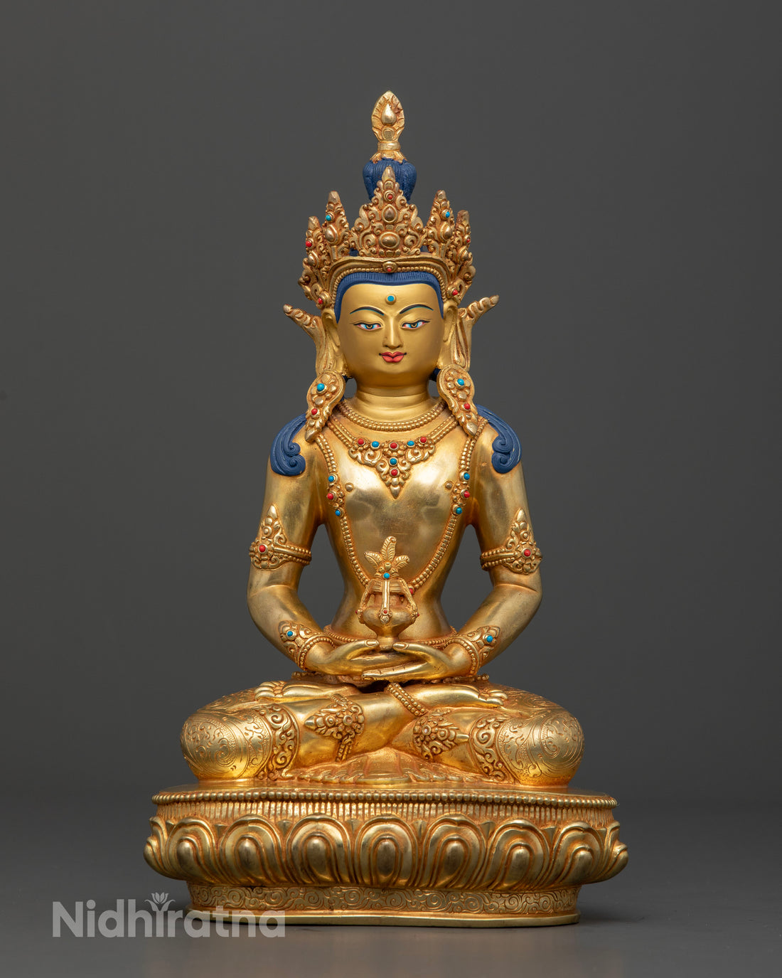 Amitayus Statue: A Blessing for Longevity and Prosperity in Gold