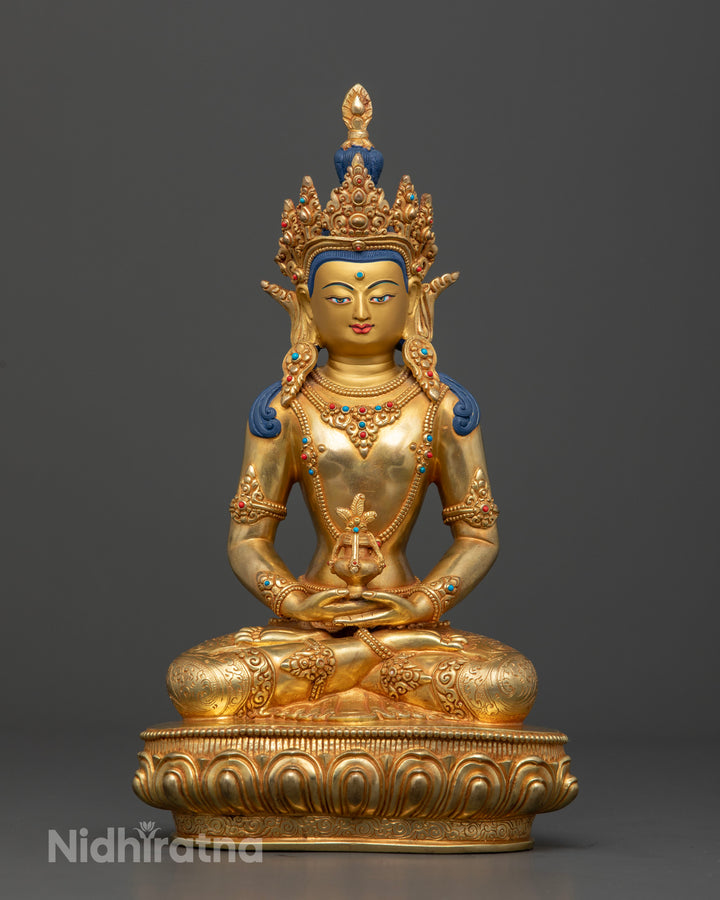 Amitayus Statue: A Blessing for Longevity and Prosperity in Gold