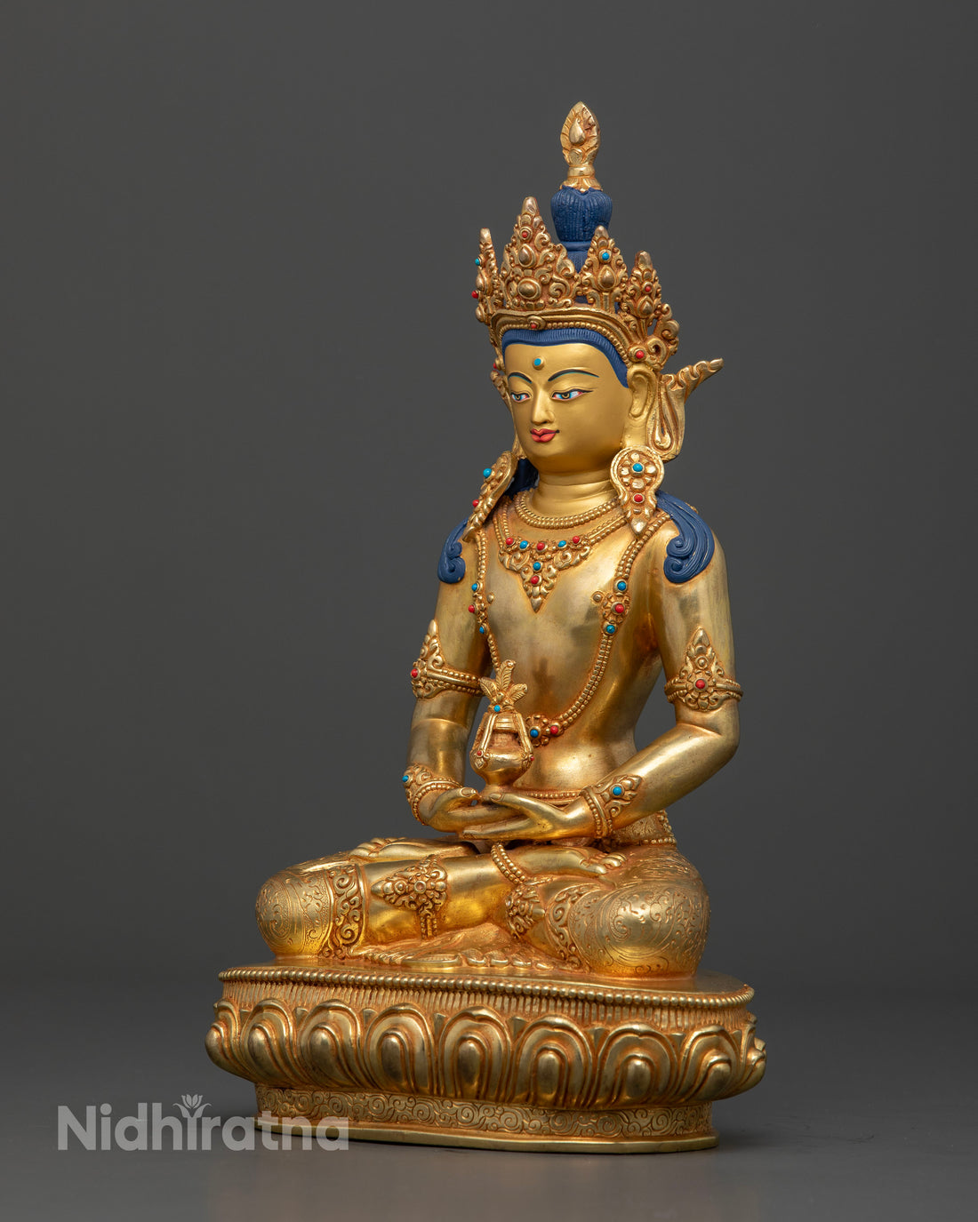 Amitayus Statue: A Blessing for Longevity and Prosperity in Gold