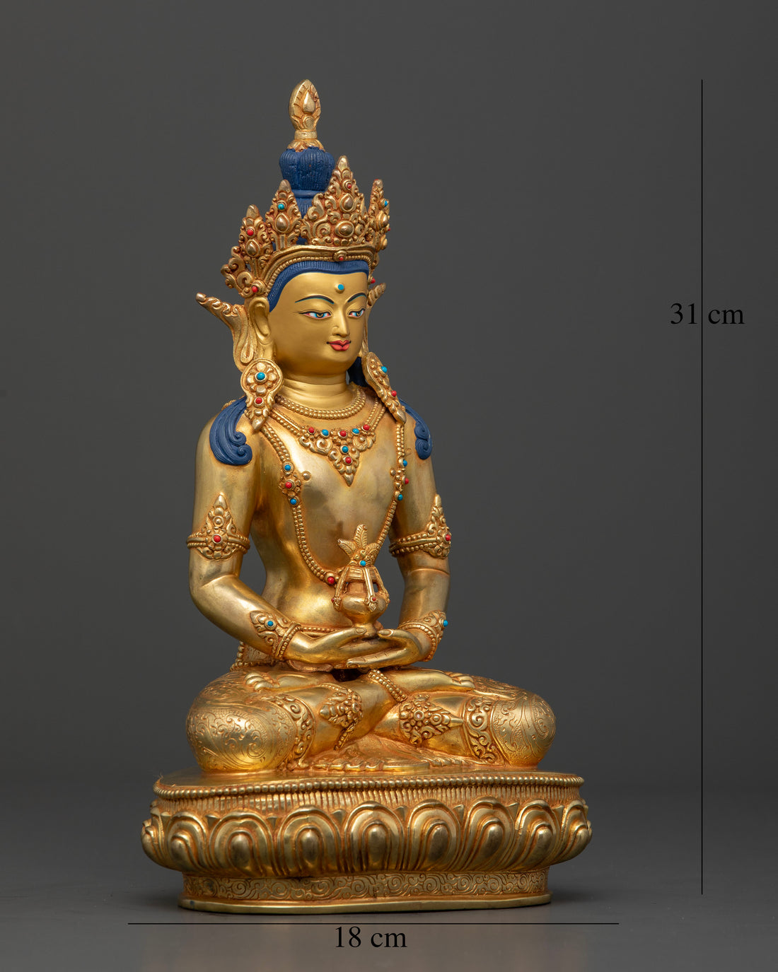 Amitayus Statue: A Blessing for Longevity and Prosperity in Gold