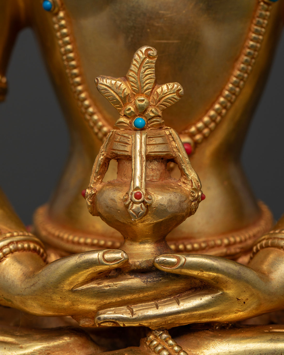 Amitayus Statue: A Blessing for Longevity and Prosperity in Gold