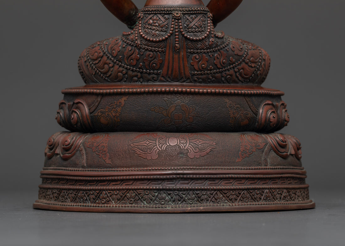 Oxidized Amitayus Statue for Deep Meditation