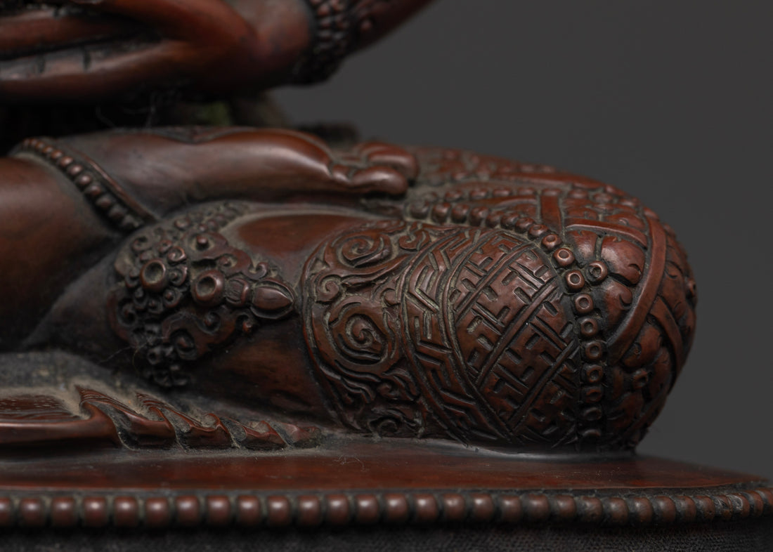 Oxidized Amitayus Statue for Deep Meditation