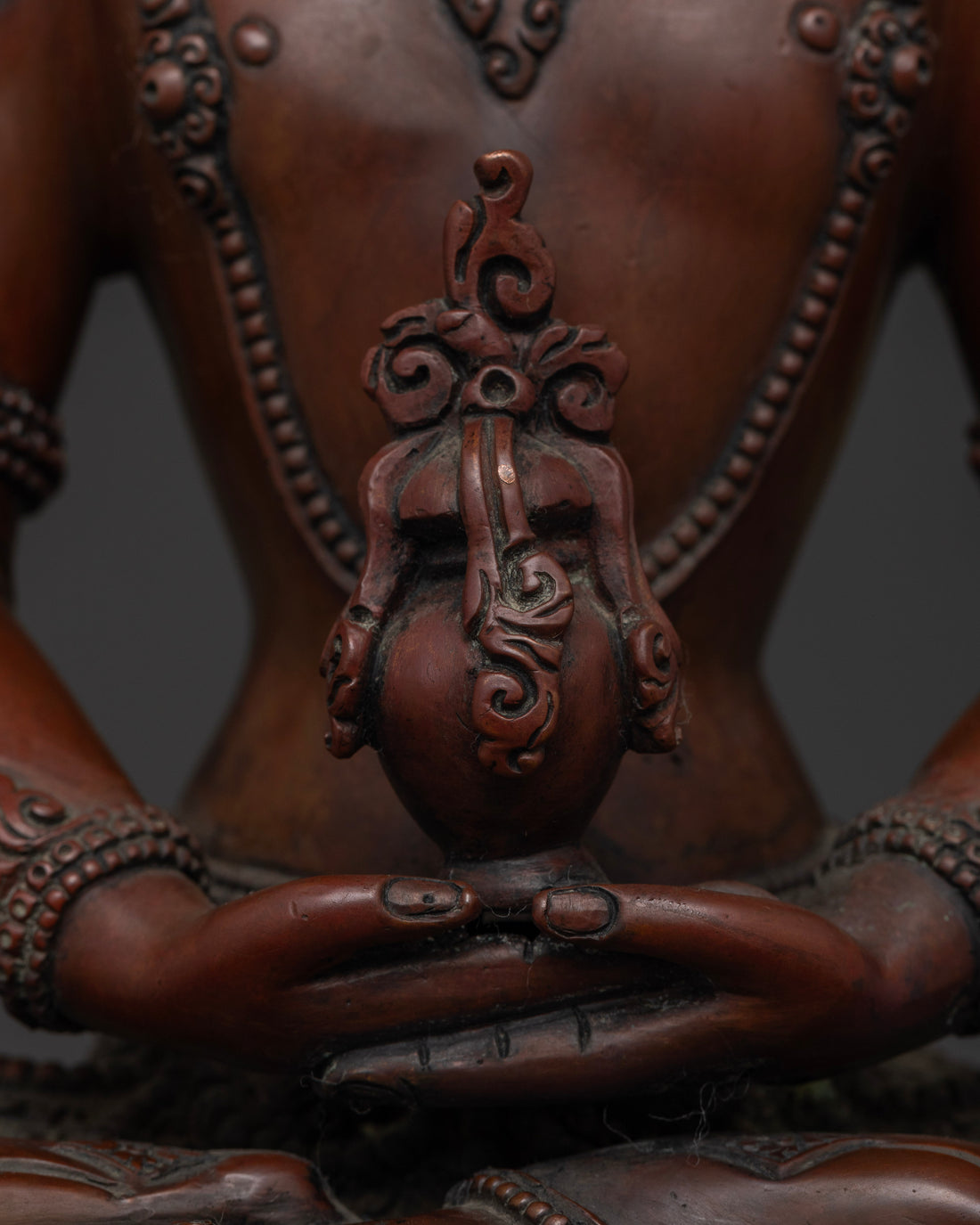 Oxidized Amitayus Statue for Deep Meditation