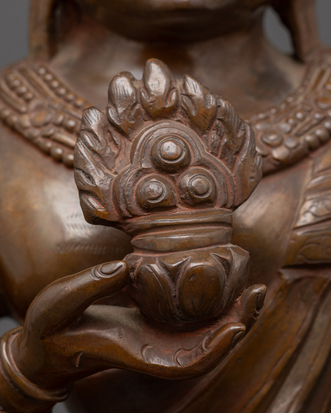 Oxidized Akasagarbha Bodhisattva Statue | Space Treasury Guardian