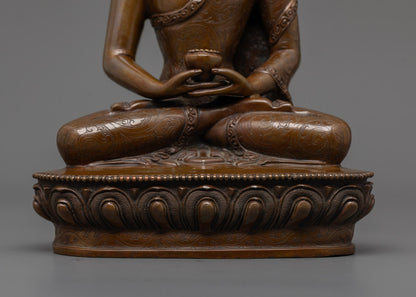 Nepalese Oxidized Amitabha Buddha Statue